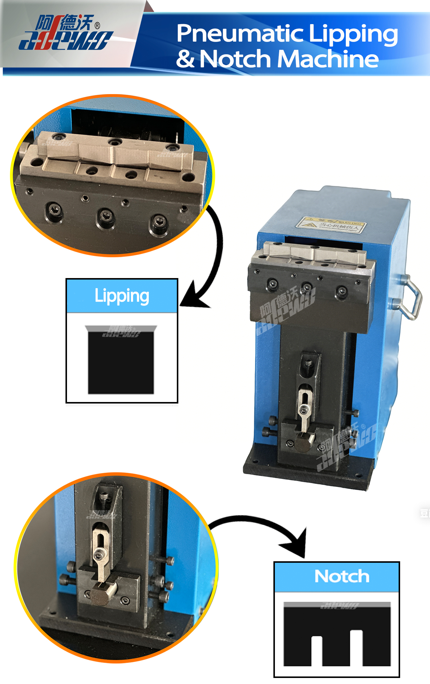 Pnömatik Dudaklama ve Çentik Makinası