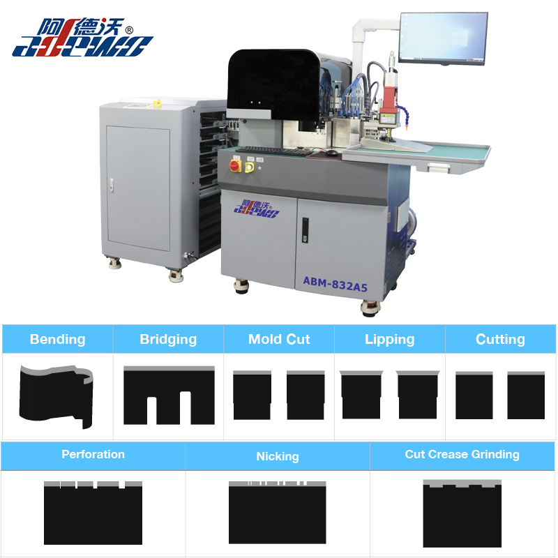 Karton için Kesim Kırışık Kalıp Otomatik Bükme Makinesi